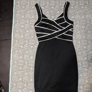 Black & White BodyCon Dress